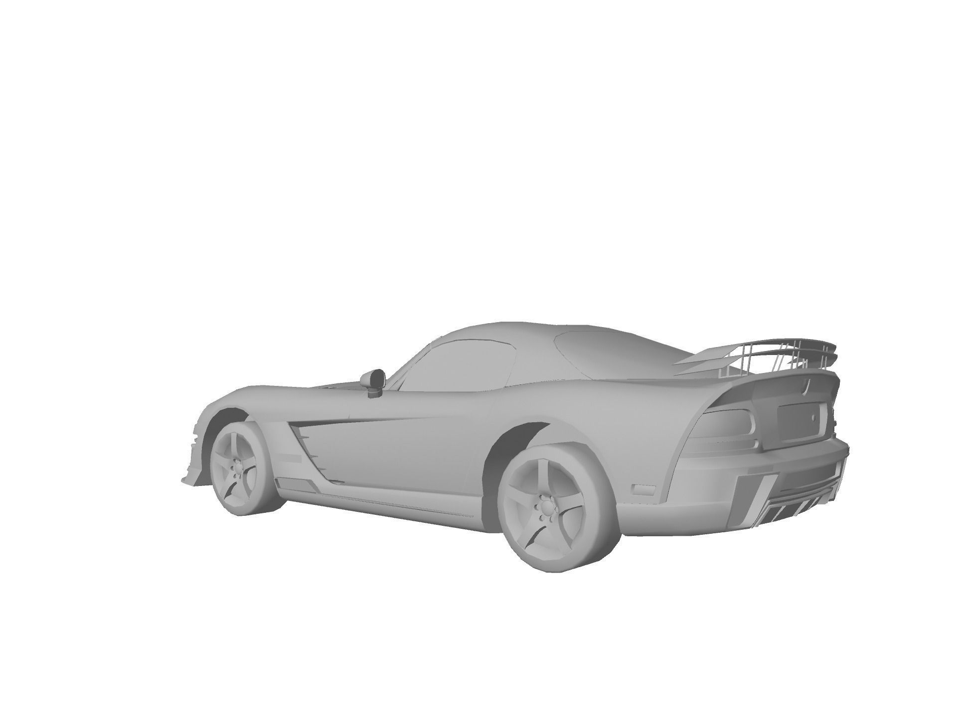 DODGE VIPER SRT 10 Upgraded Low-poly 3D model_52