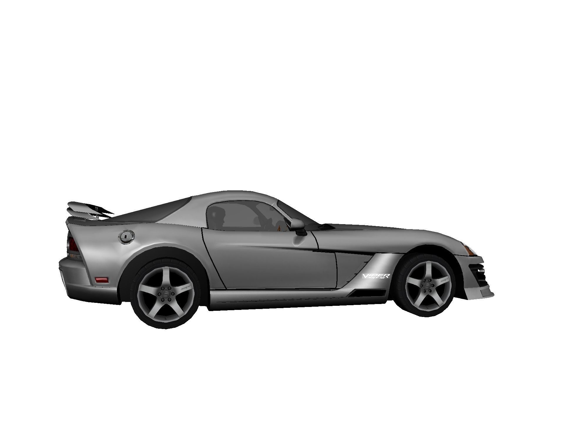 DODGE VIPER SRT 10 Upgraded Low-poly 3D model_10
