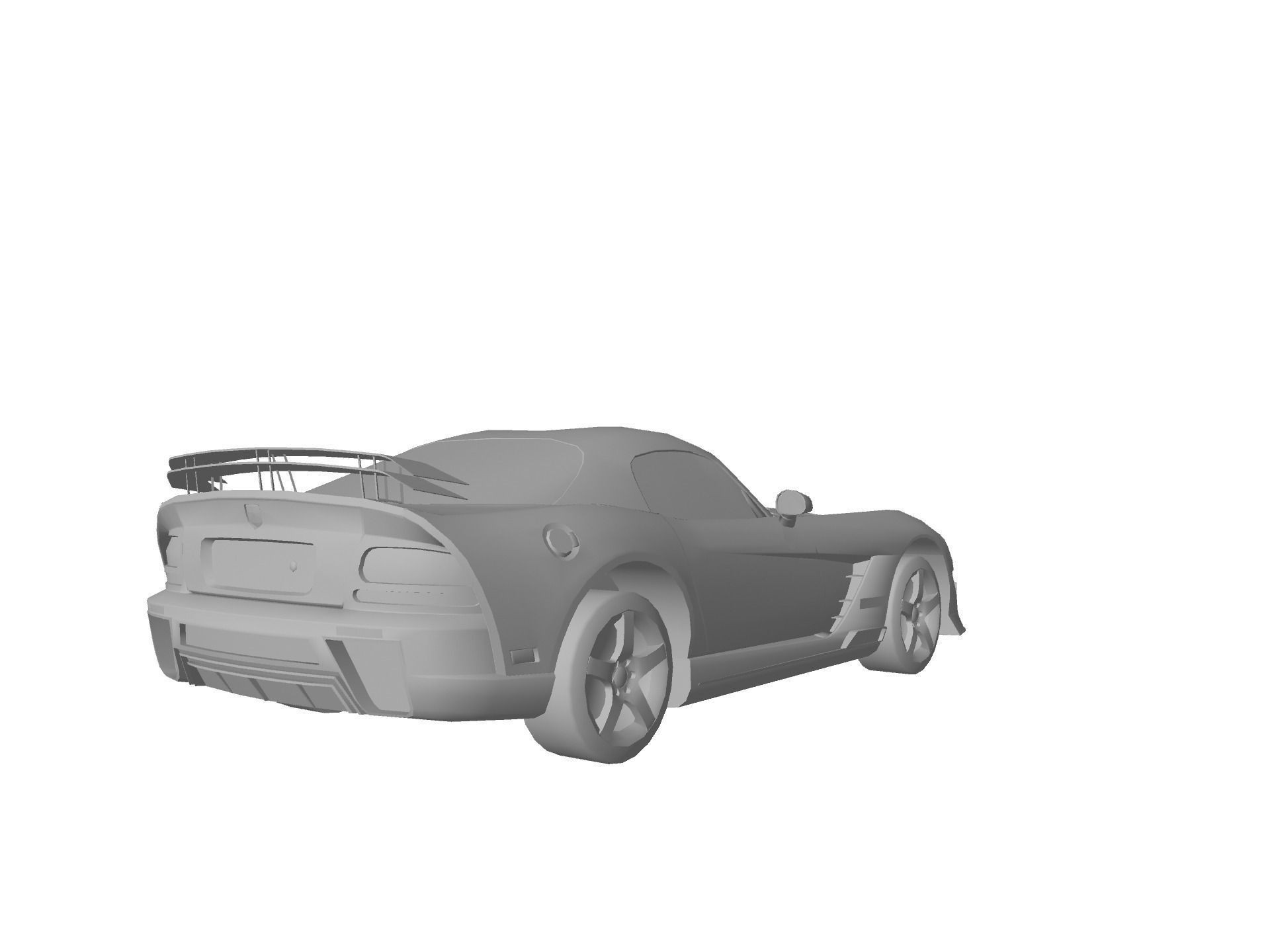 DODGE VIPER SRT 10 Upgraded Low-poly 3D model_35