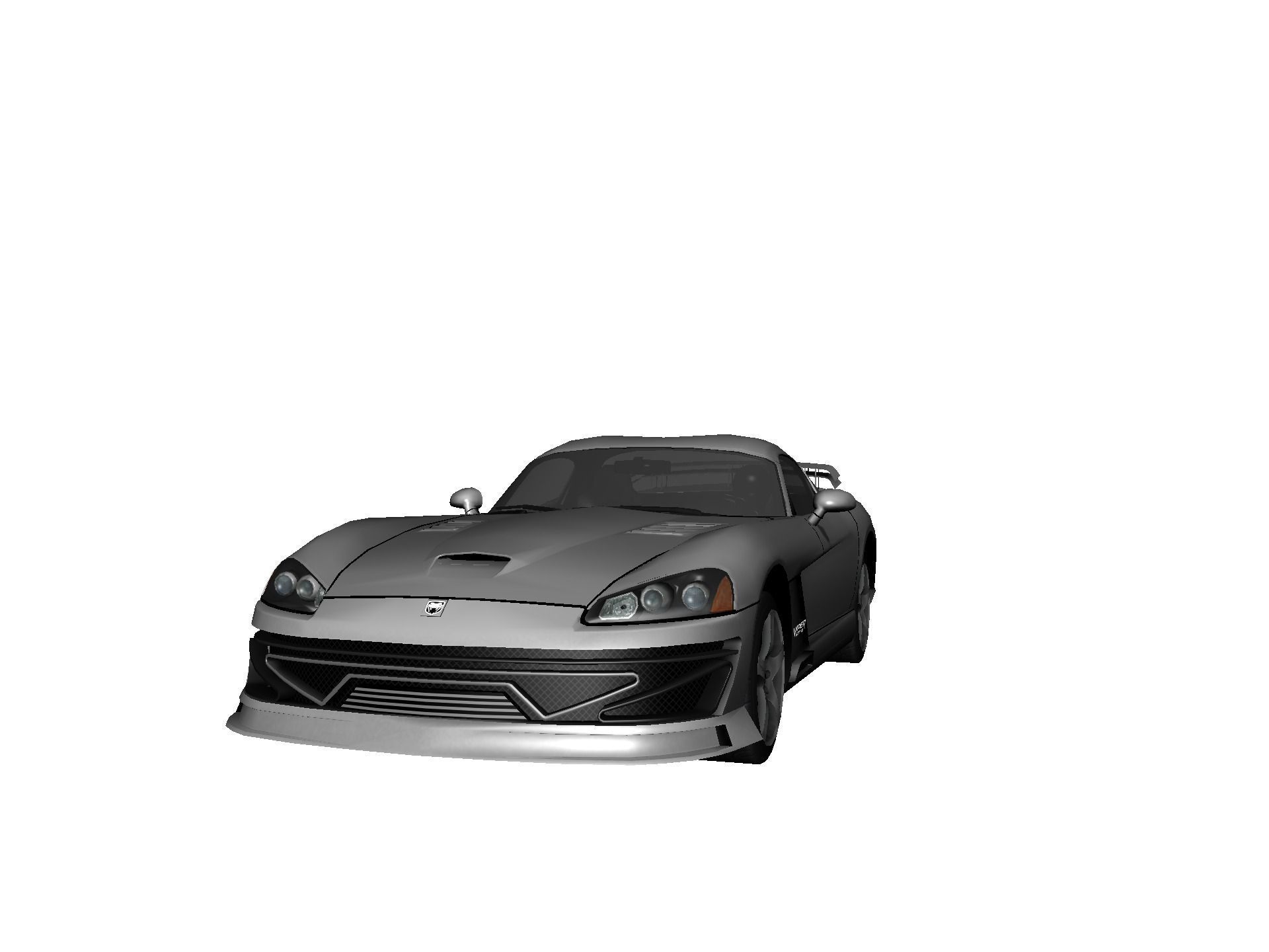 DODGE VIPER SRT 10 Upgraded Low-poly 3D model_16