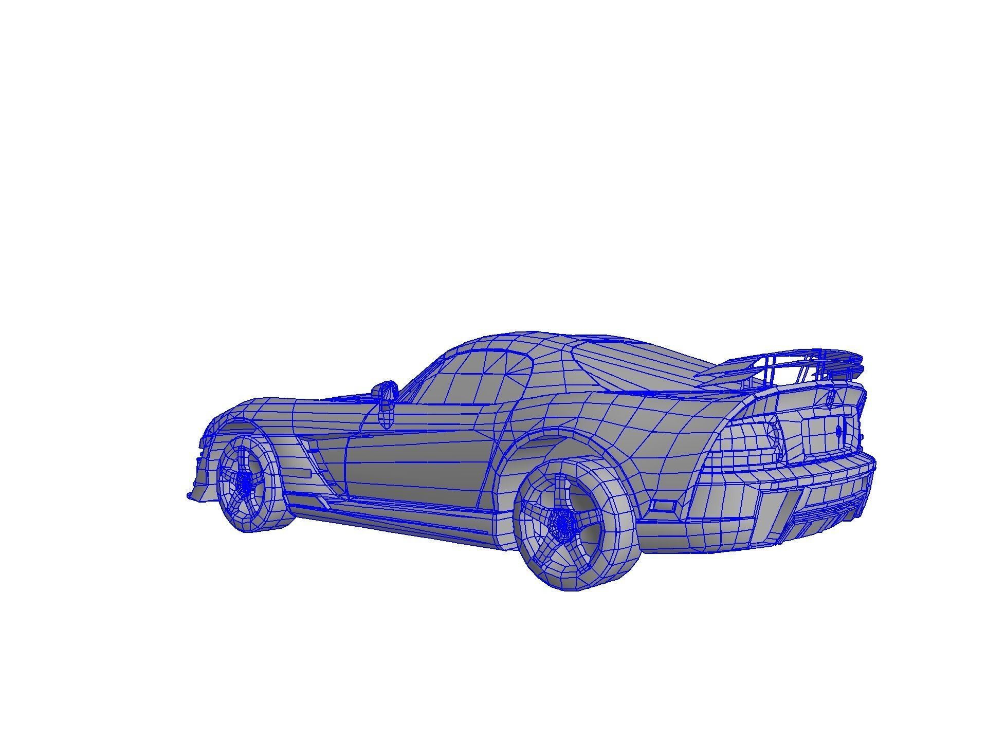 DODGE VIPER SRT 10 Upgraded Low-poly 3D model_80