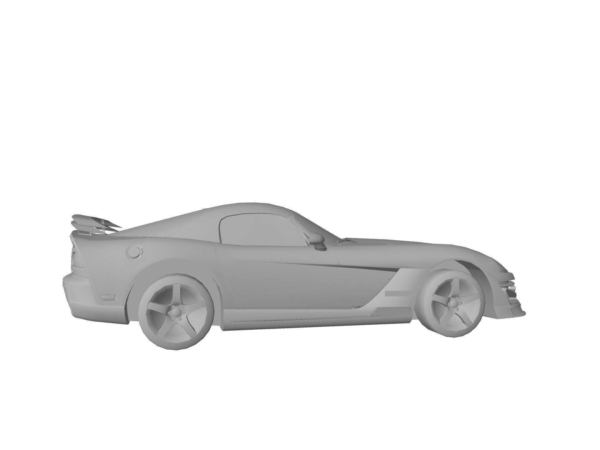 DODGE VIPER SRT 10 Upgraded Low-poly 3D model_37