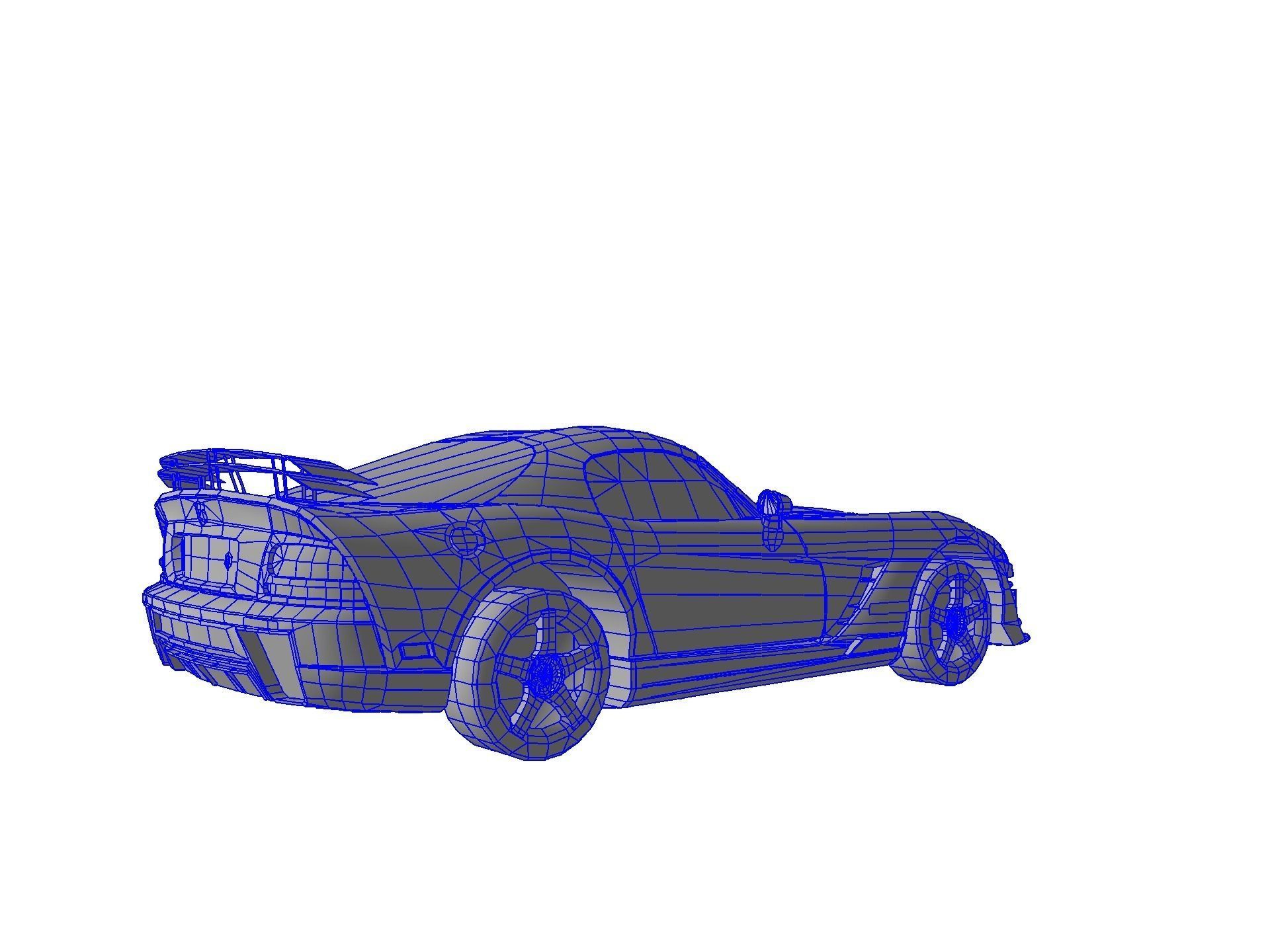 DODGE VIPER SRT 10 Upgraded Low-poly 3D model_65