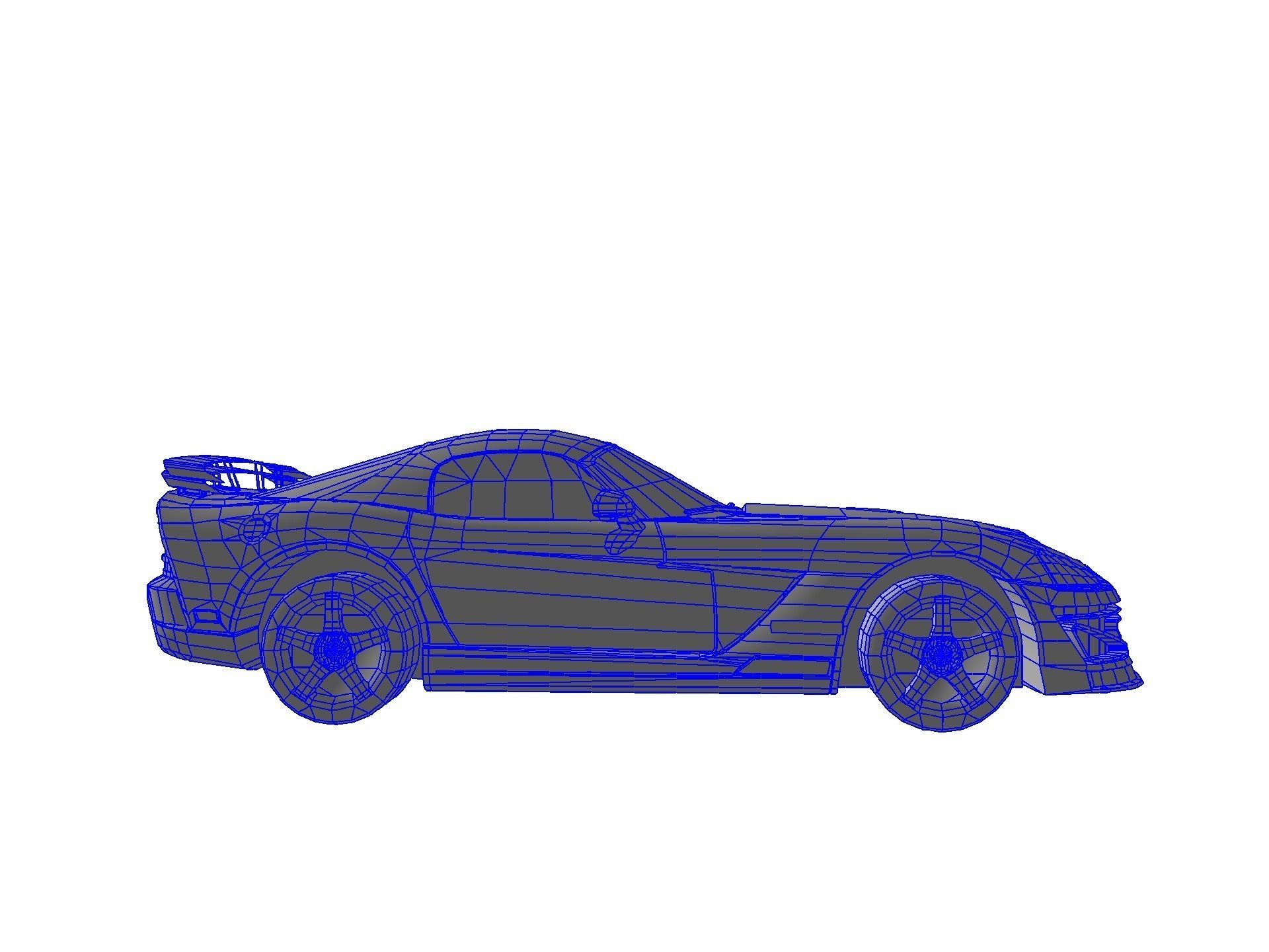 DODGE VIPER SRT 10 Upgraded Low-poly 3D model_68