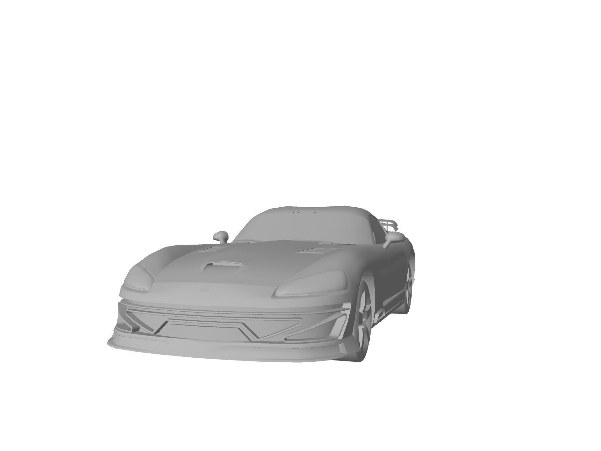 DODGE VIPER SRT 10 Upgraded Low-poly 3D model_45
