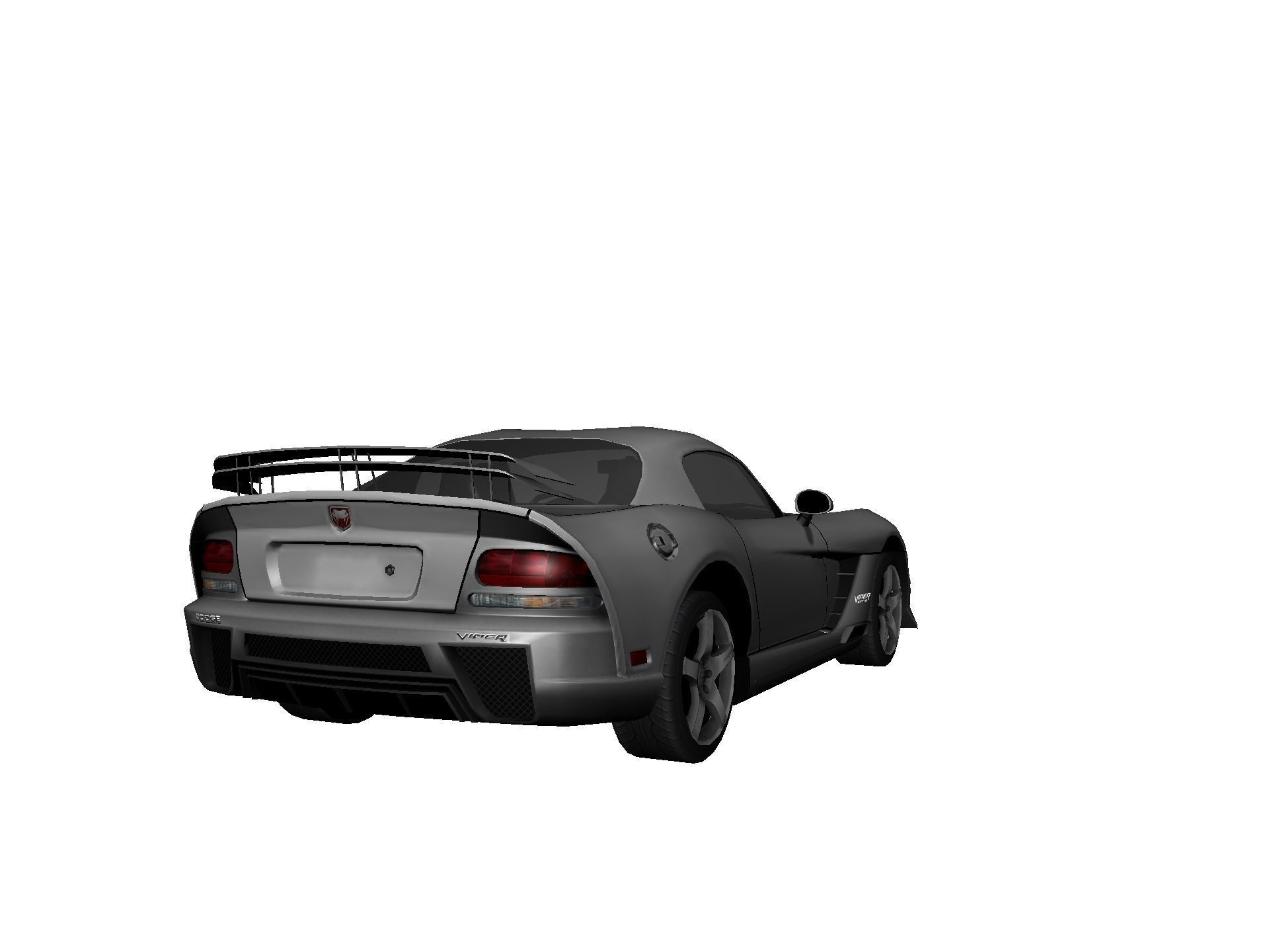 DODGE VIPER SRT 10 Upgraded Low-poly 3D model_4