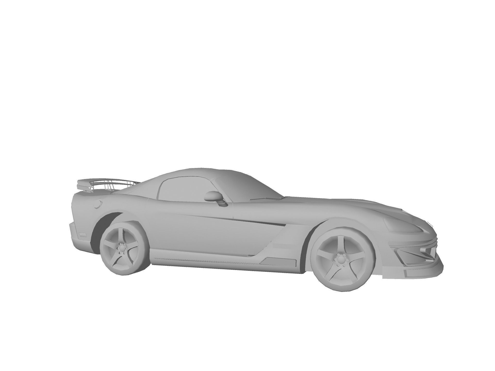 DODGE VIPER SRT 10 Upgraded Low-poly 3D model_38