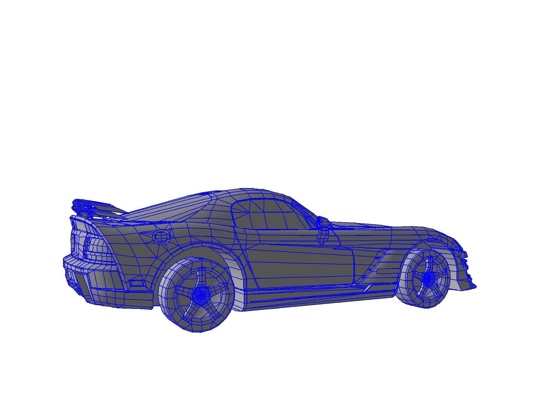 DODGE VIPER SRT 10 Upgraded Low-poly 3D model_66