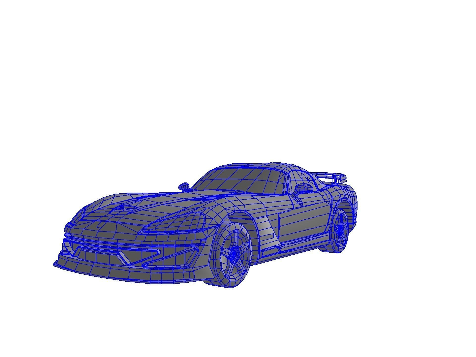 DODGE VIPER SRT 10 Upgraded Low-poly 3D model_75