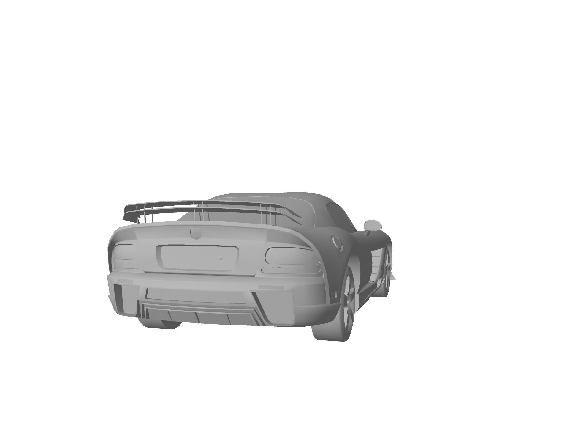 DODGE VIPER SRT 10 Upgraded Low-poly 3D model_32