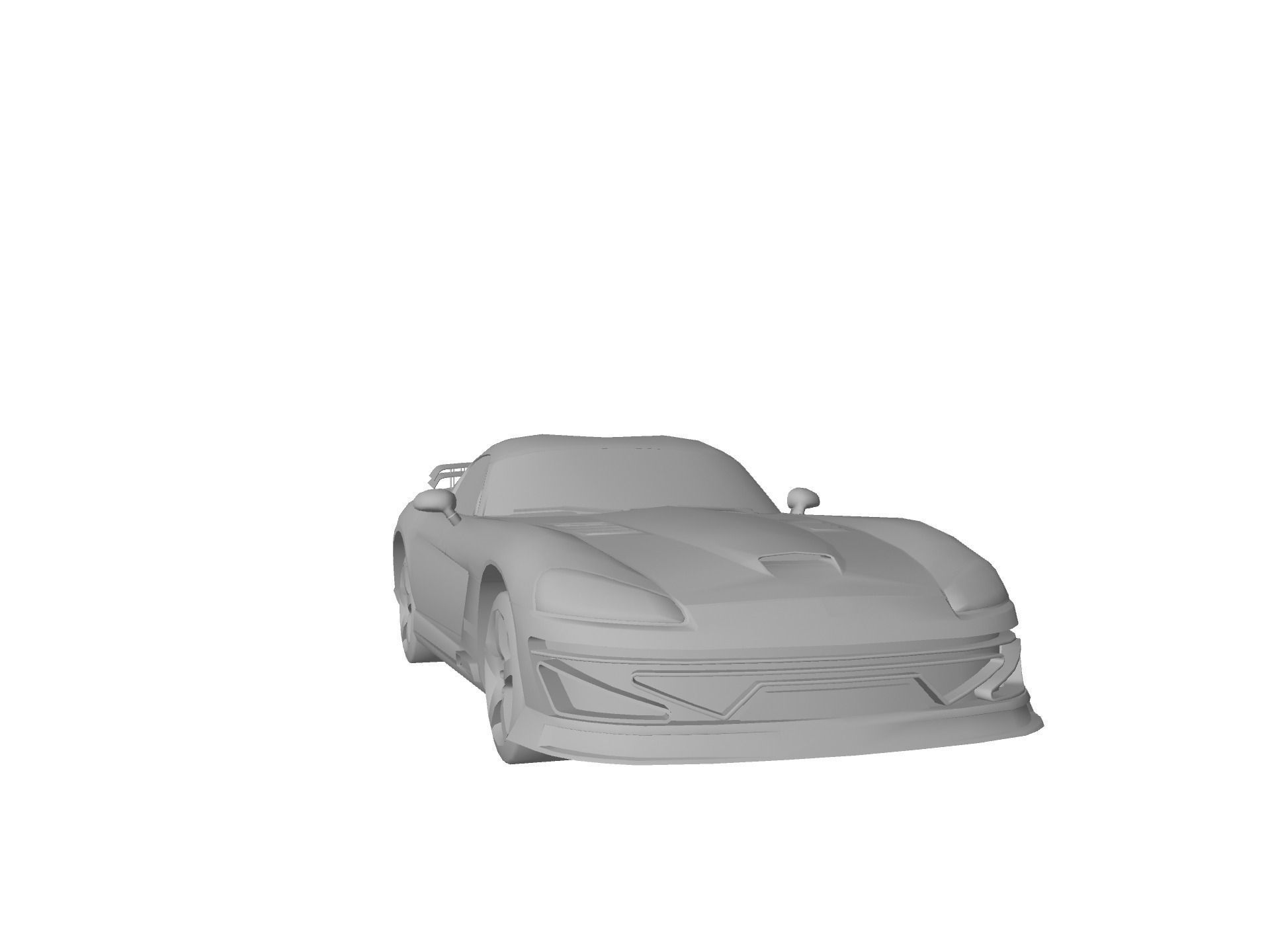 DODGE VIPER SRT 10 Upgraded Low-poly 3D model_42