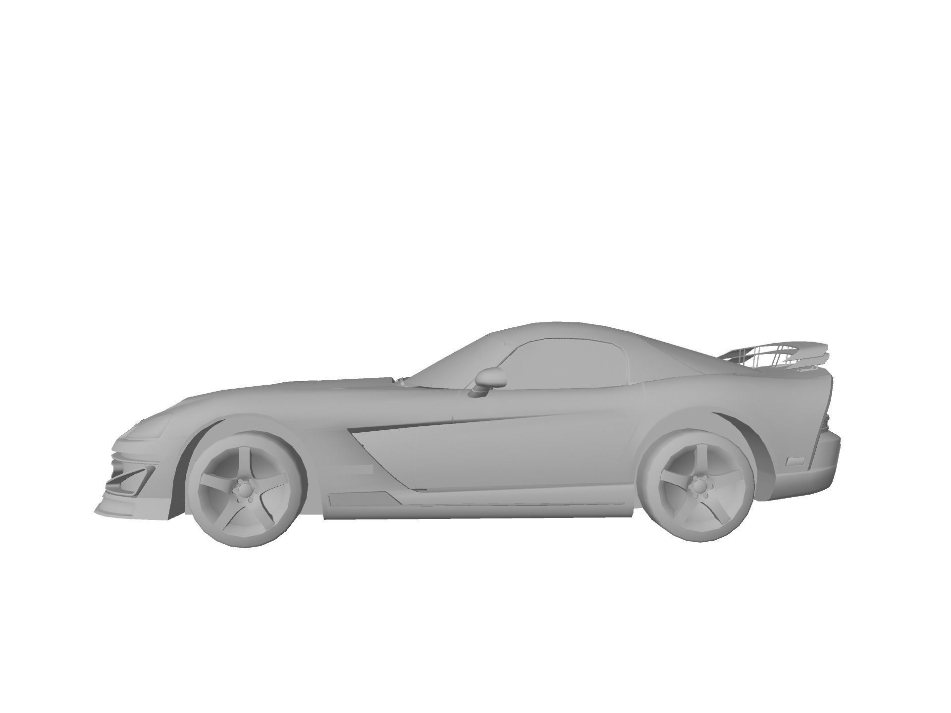 DODGE VIPER SRT 10 Upgraded Low-poly 3D model_50