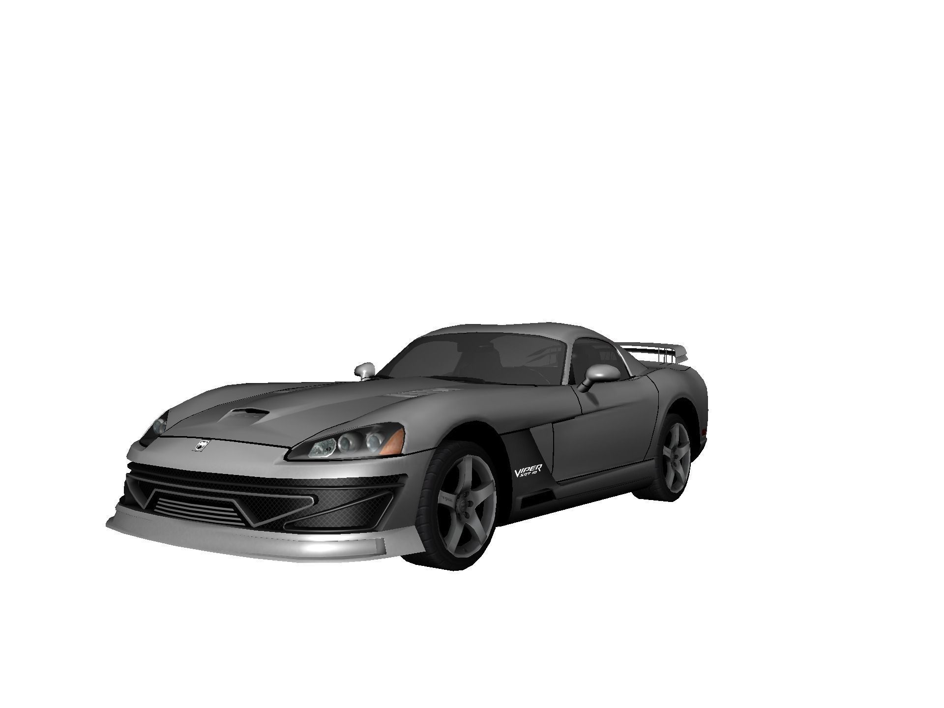 DODGE VIPER SRT 10 Upgraded Low-poly 3D model_17