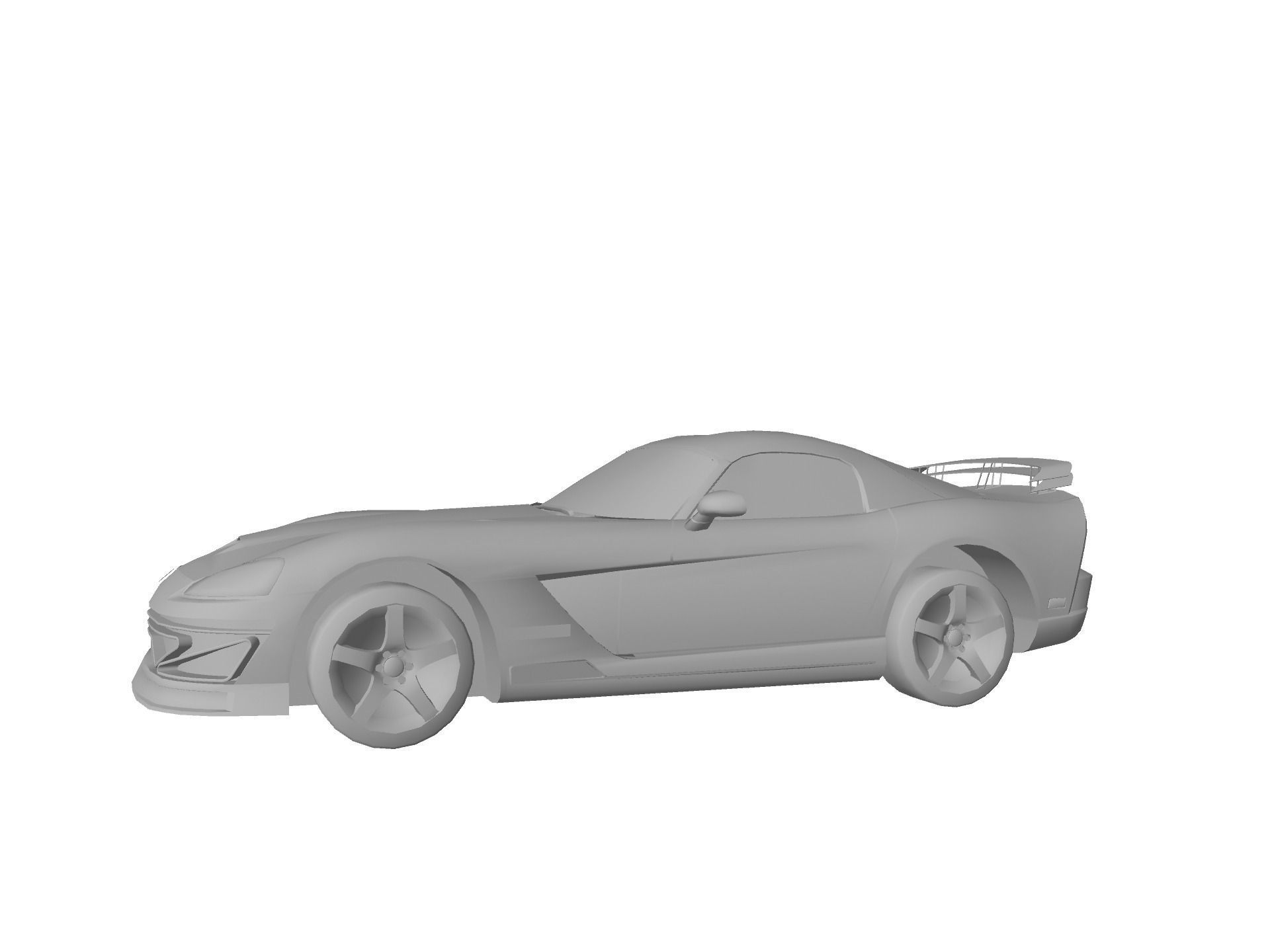 DODGE VIPER SRT 10 Upgraded Low-poly 3D model_48