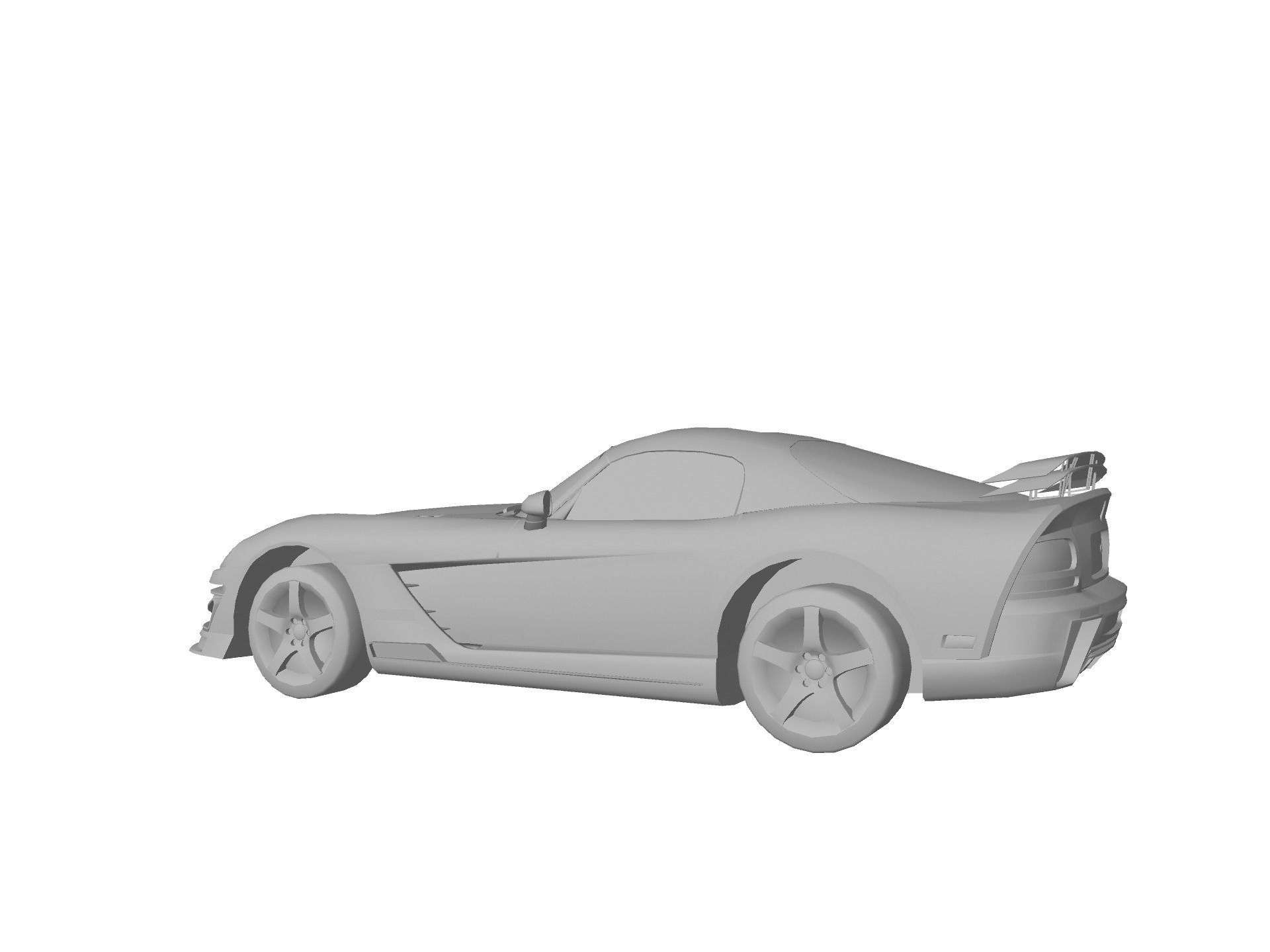 DODGE VIPER SRT 10 Upgraded Low-poly 3D model_51