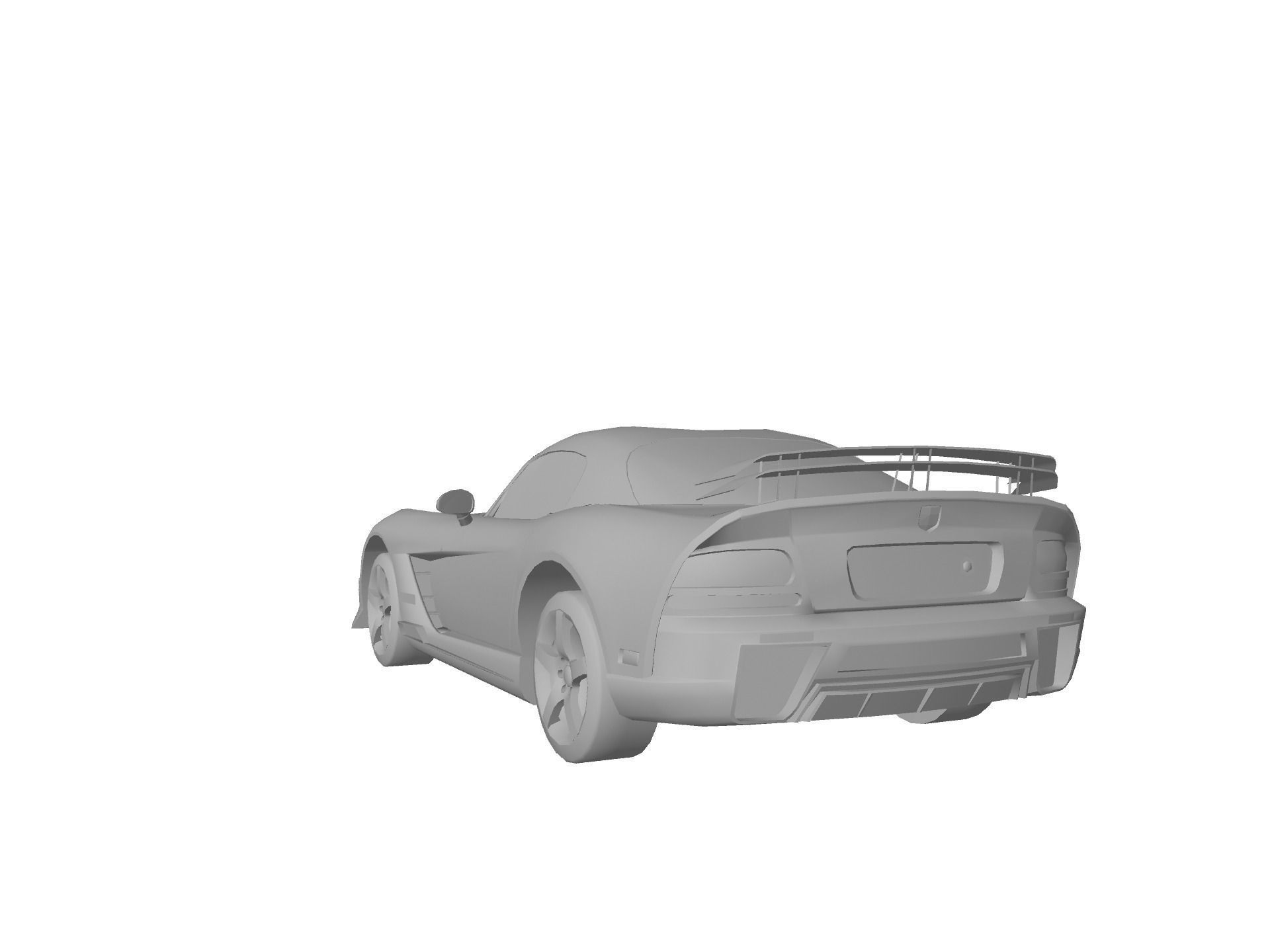 DODGE VIPER SRT 10 Upgraded Low-poly 3D model_53