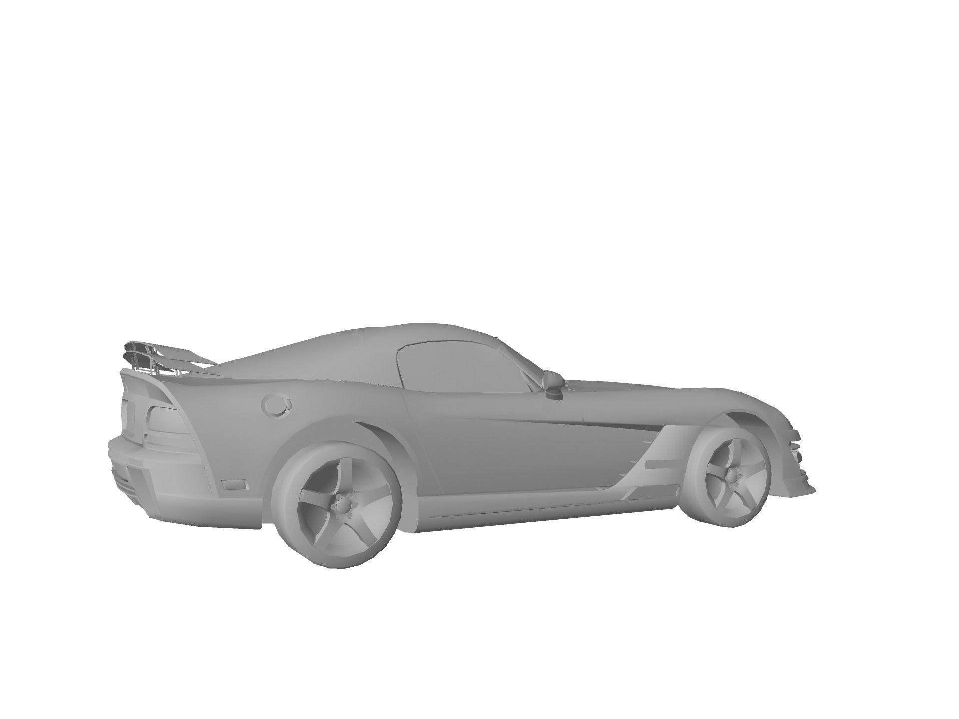 DODGE VIPER SRT 10 Upgraded Low-poly 3D model_36