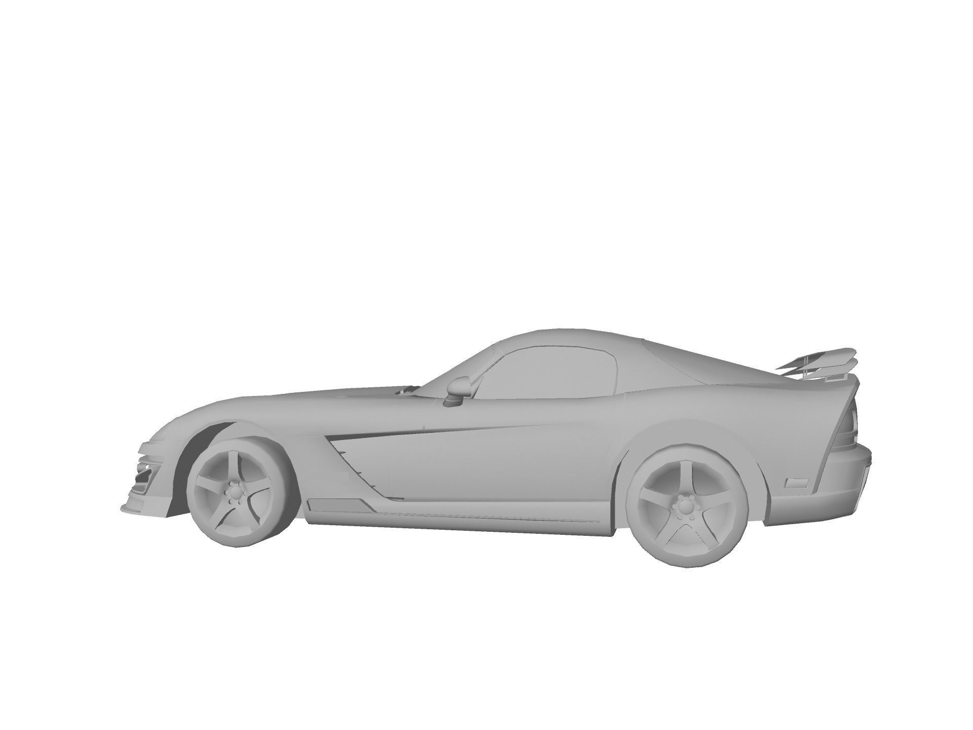 DODGE VIPER SRT 10 Upgraded Low-poly 3D model_49