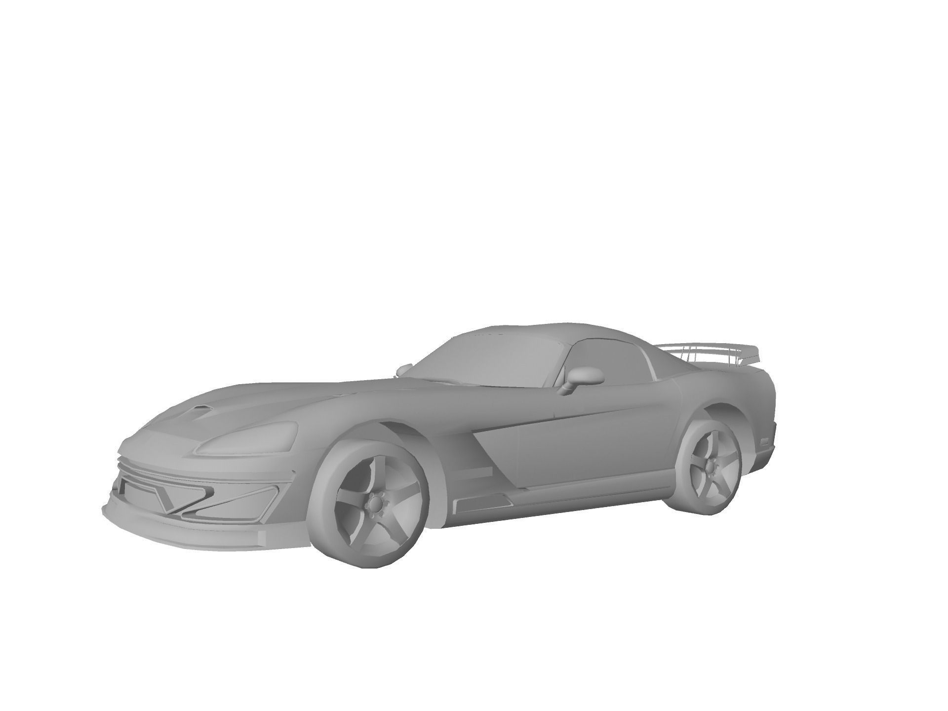 DODGE VIPER SRT 10 Upgraded Low-poly 3D model_46