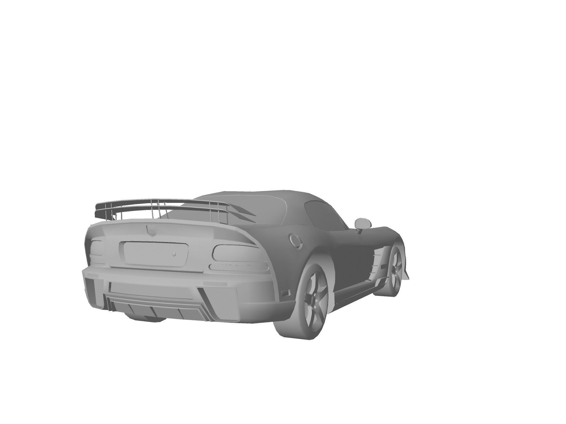 DODGE VIPER SRT 10 Upgraded Low-poly 3D model_59