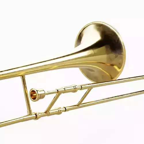 Trombone Instrument PBR 3D model