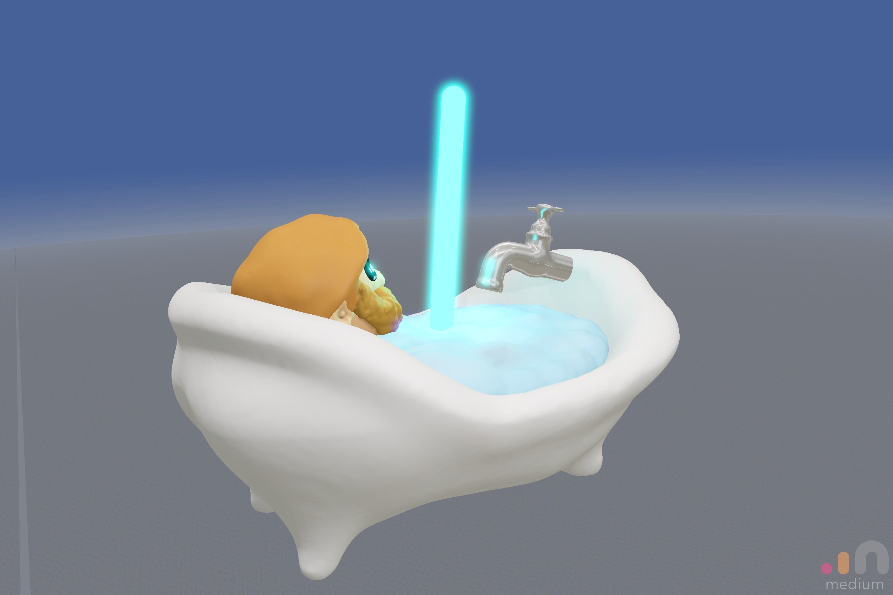 Kenobi Fun with LightSaber 3D model_5