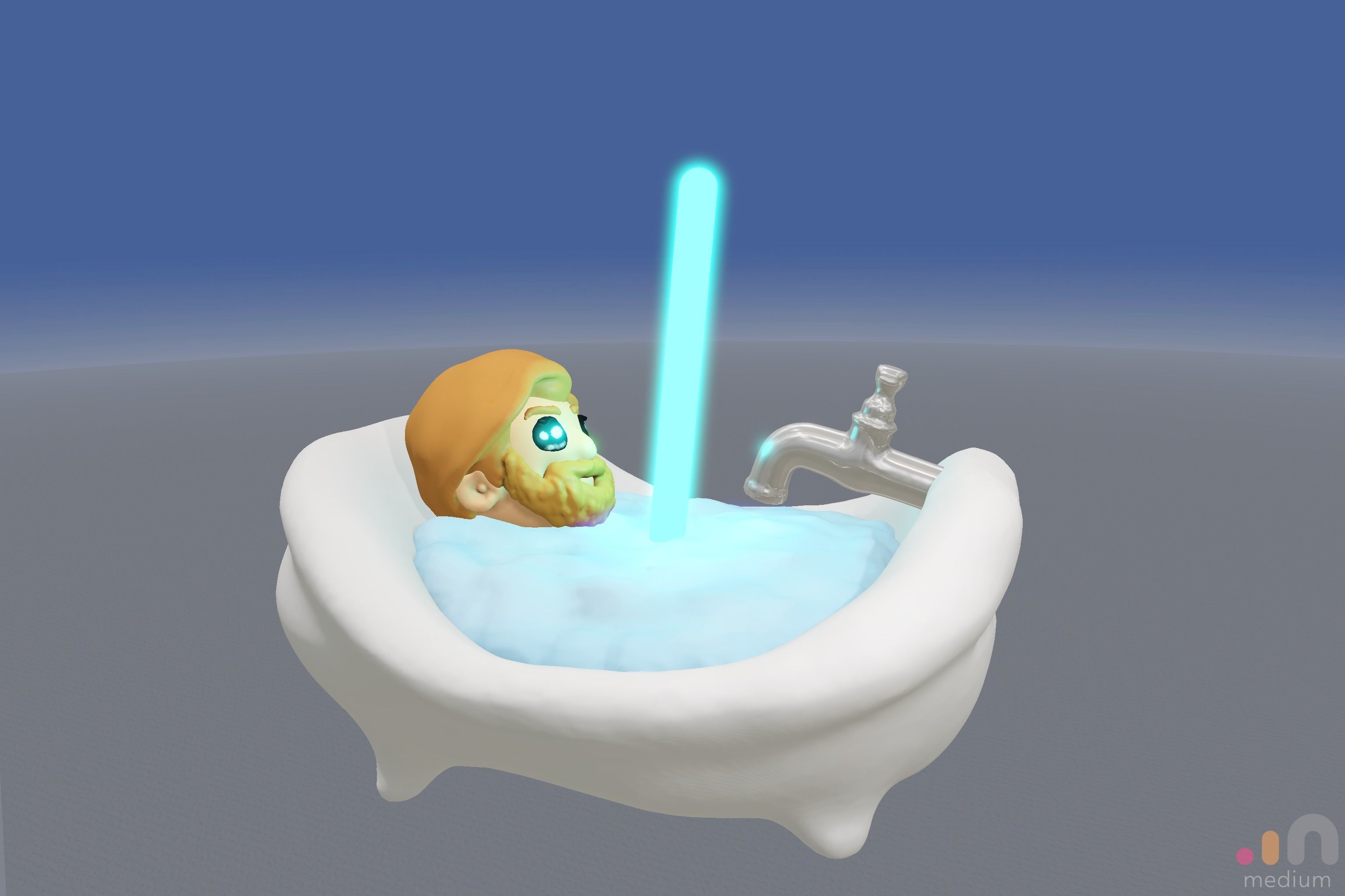 Kenobi Fun with LightSaber 3D model_6