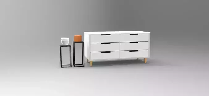Mirror dresser houses 3D model