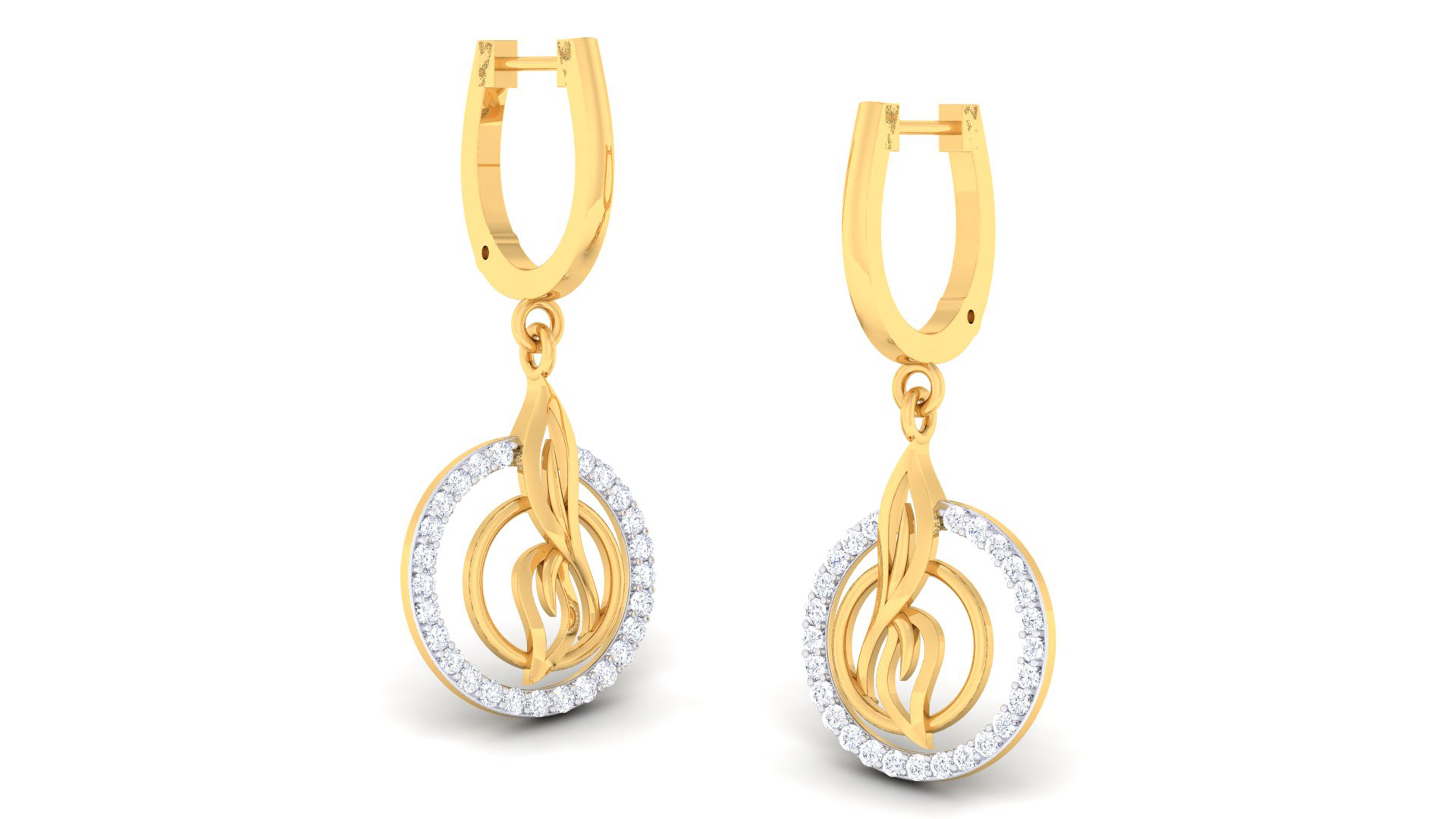 Women pendant-earrings set 3dm mgx render detail 3D print model 3D print model_2