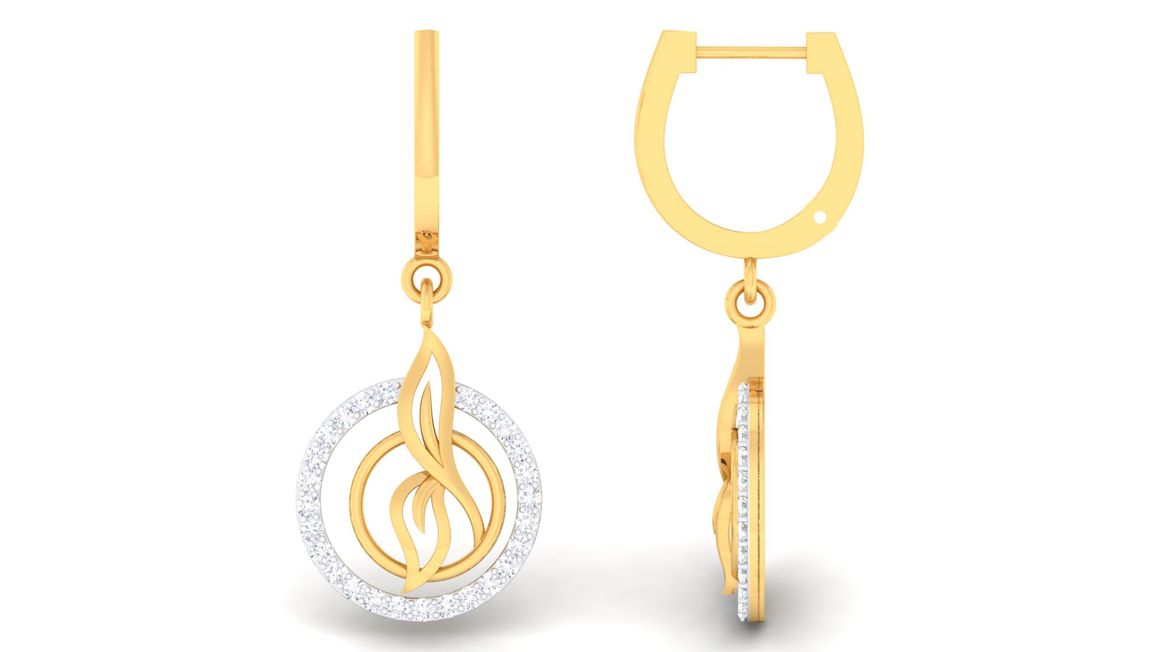 Women pendant-earrings set 3dm mgx render detail 3D print model 3D print model_5