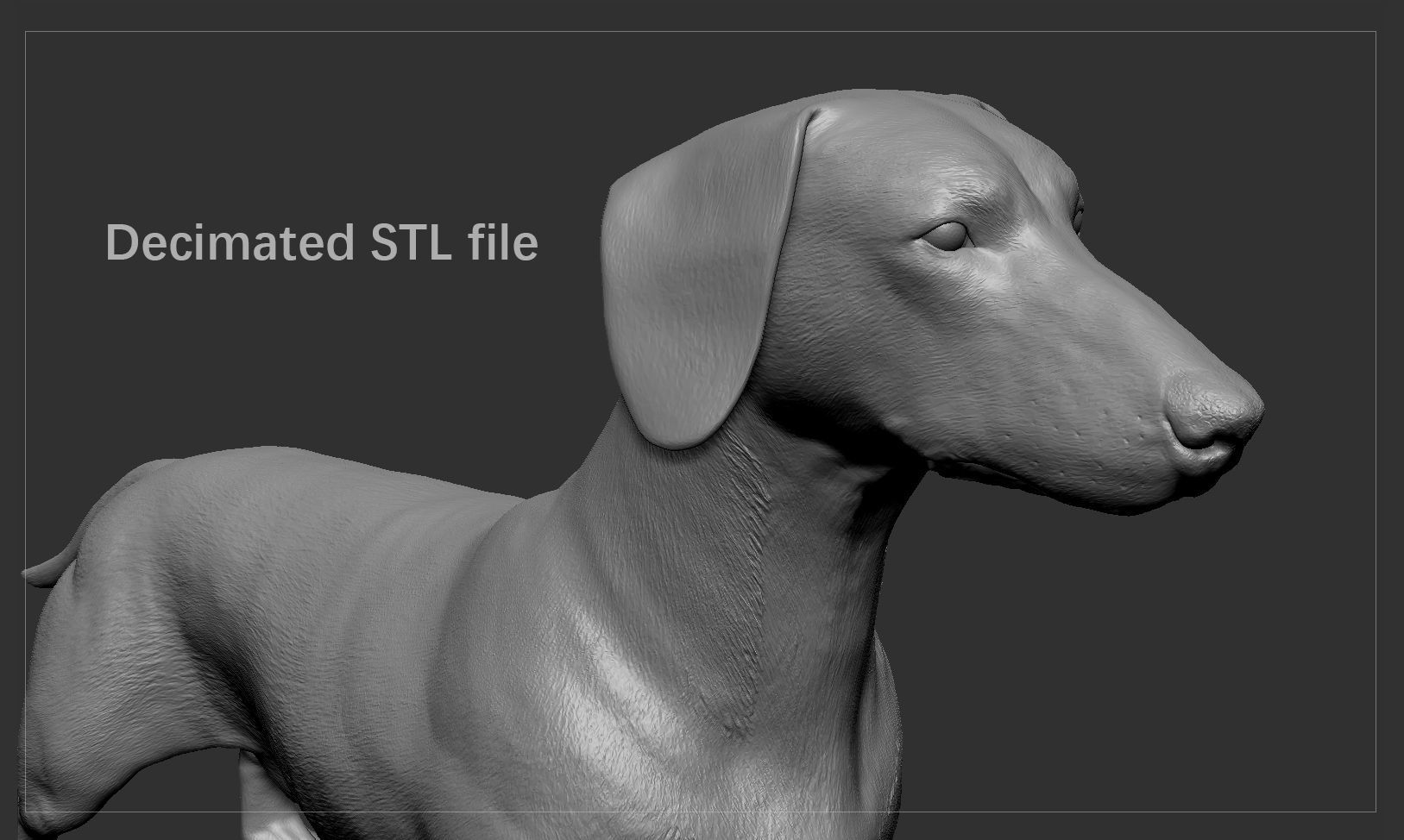 Dachshund High-Poly 3D print model_7