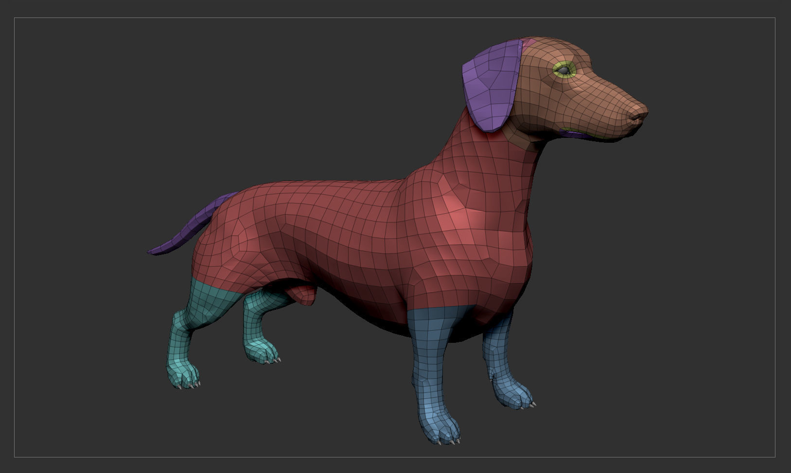 Dachshund High-Poly 3D print model_9