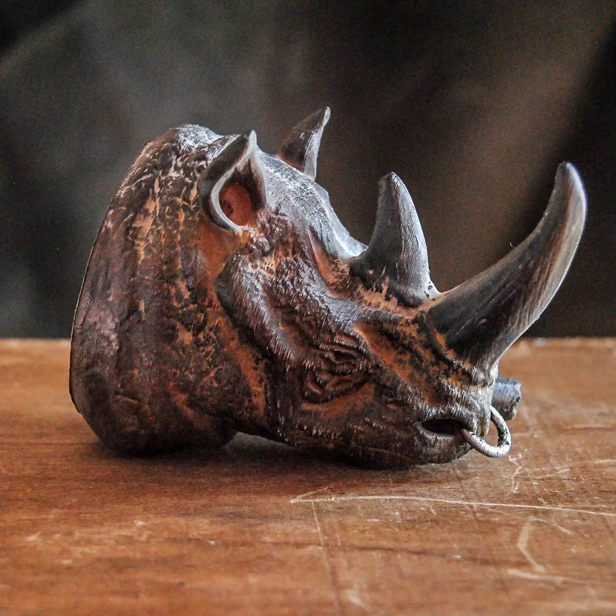 RHINO HEAD BUST - WITH OR WITHOUT CIGAR 3D print model