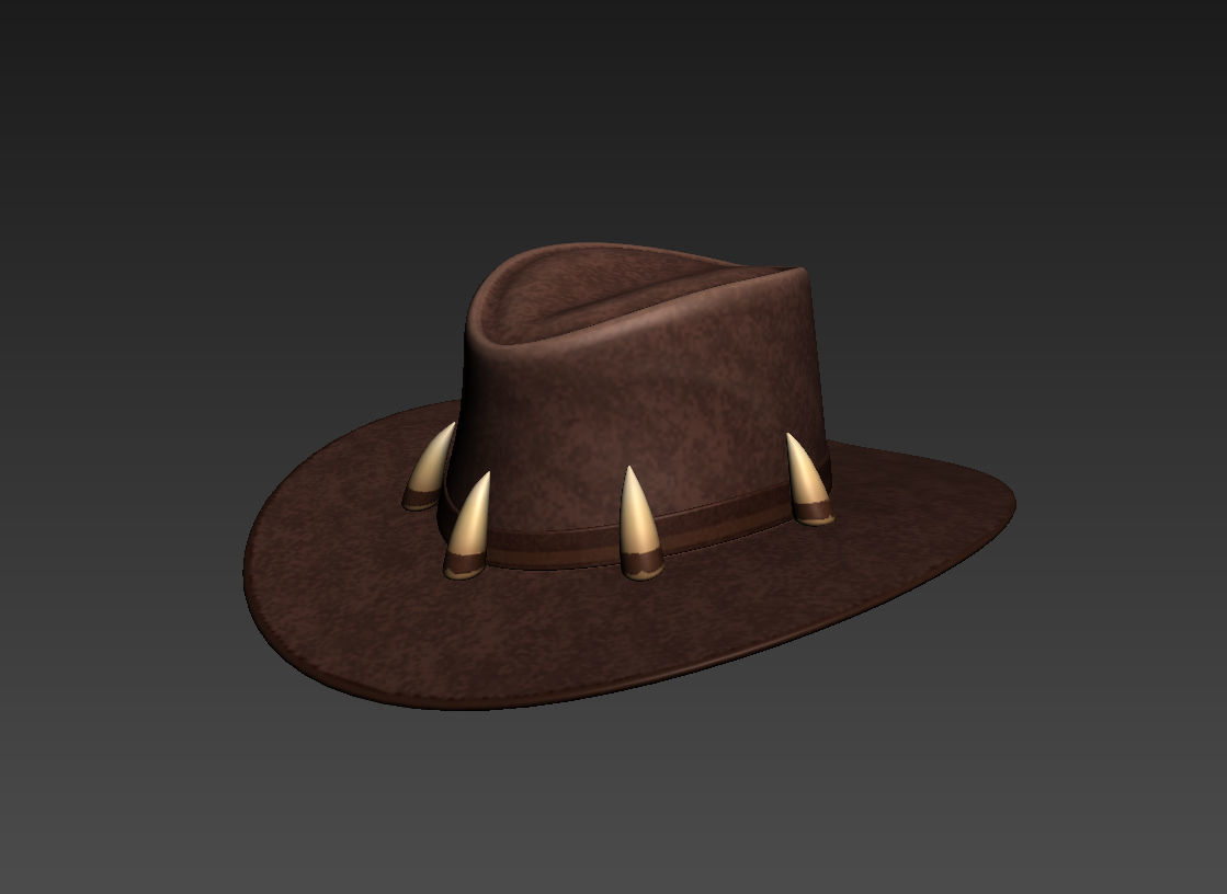 Leather Hat 3D model_1
