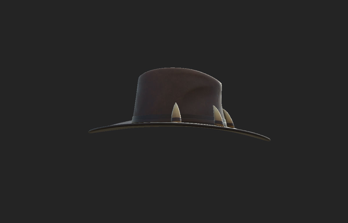 Leather Hat 3D model_11