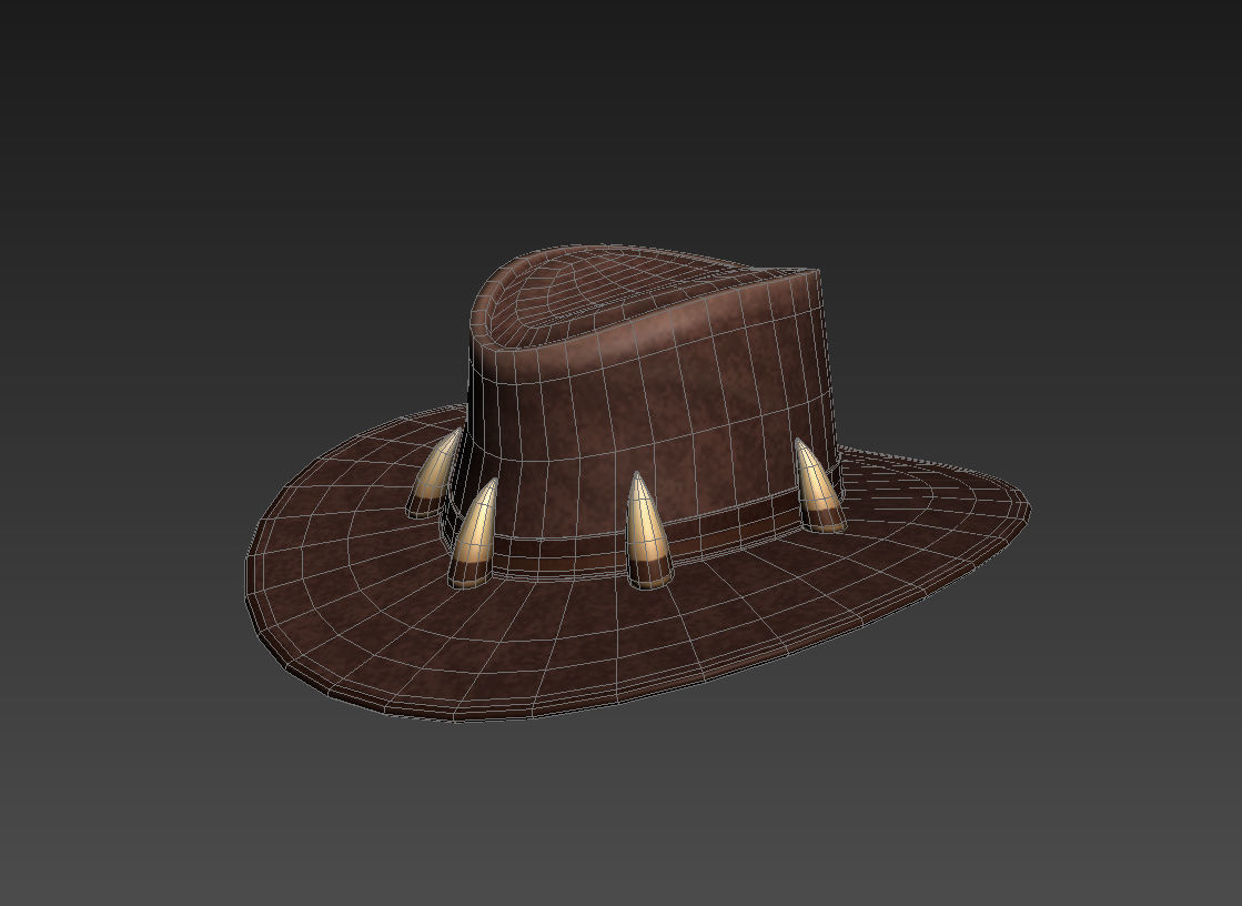 Leather Hat 3D model_2