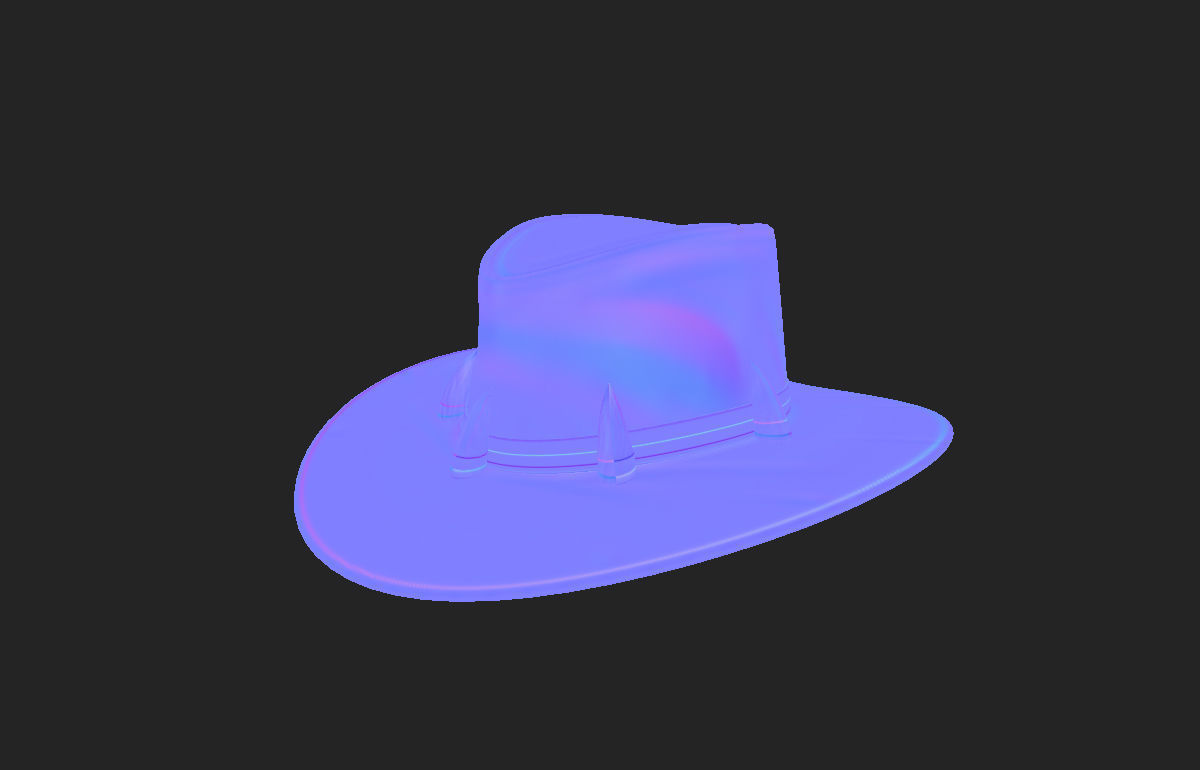 Leather Hat 3D model_7