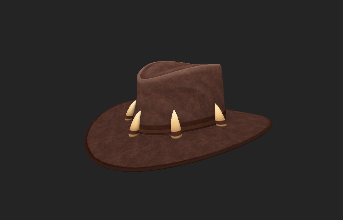 Leather Hat 3D model_6