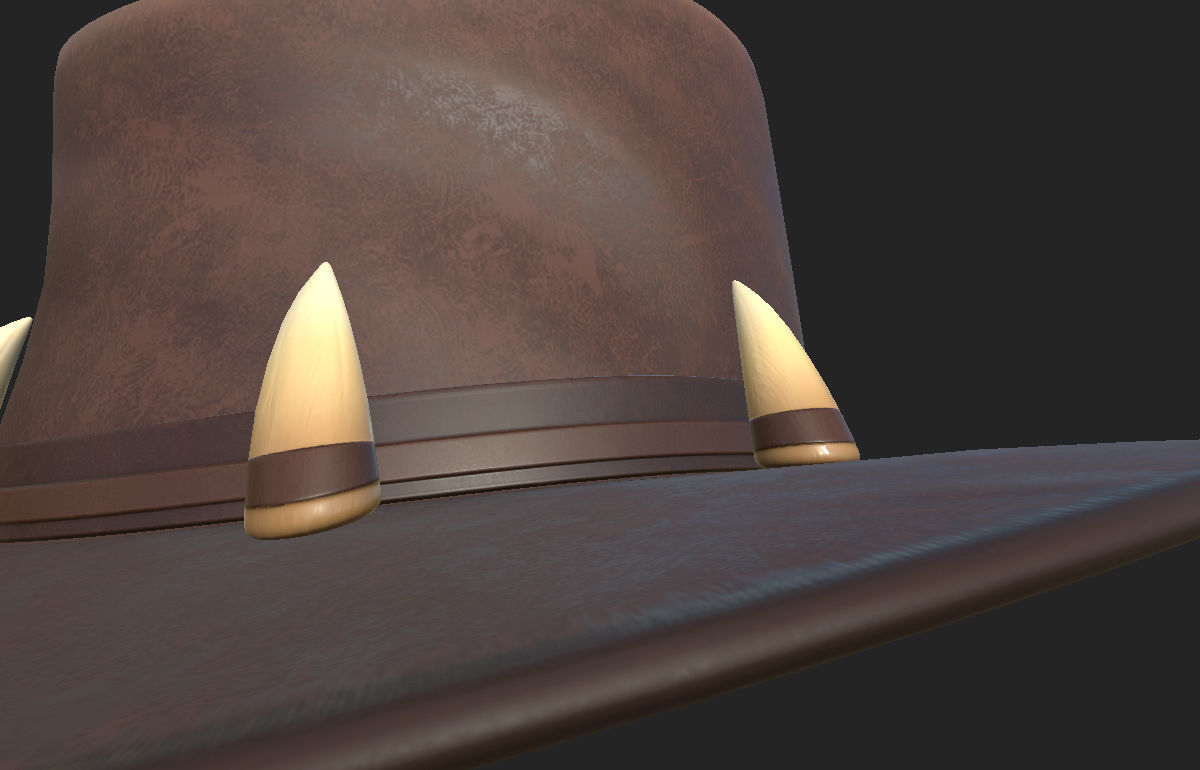 Leather Hat 3D model_15