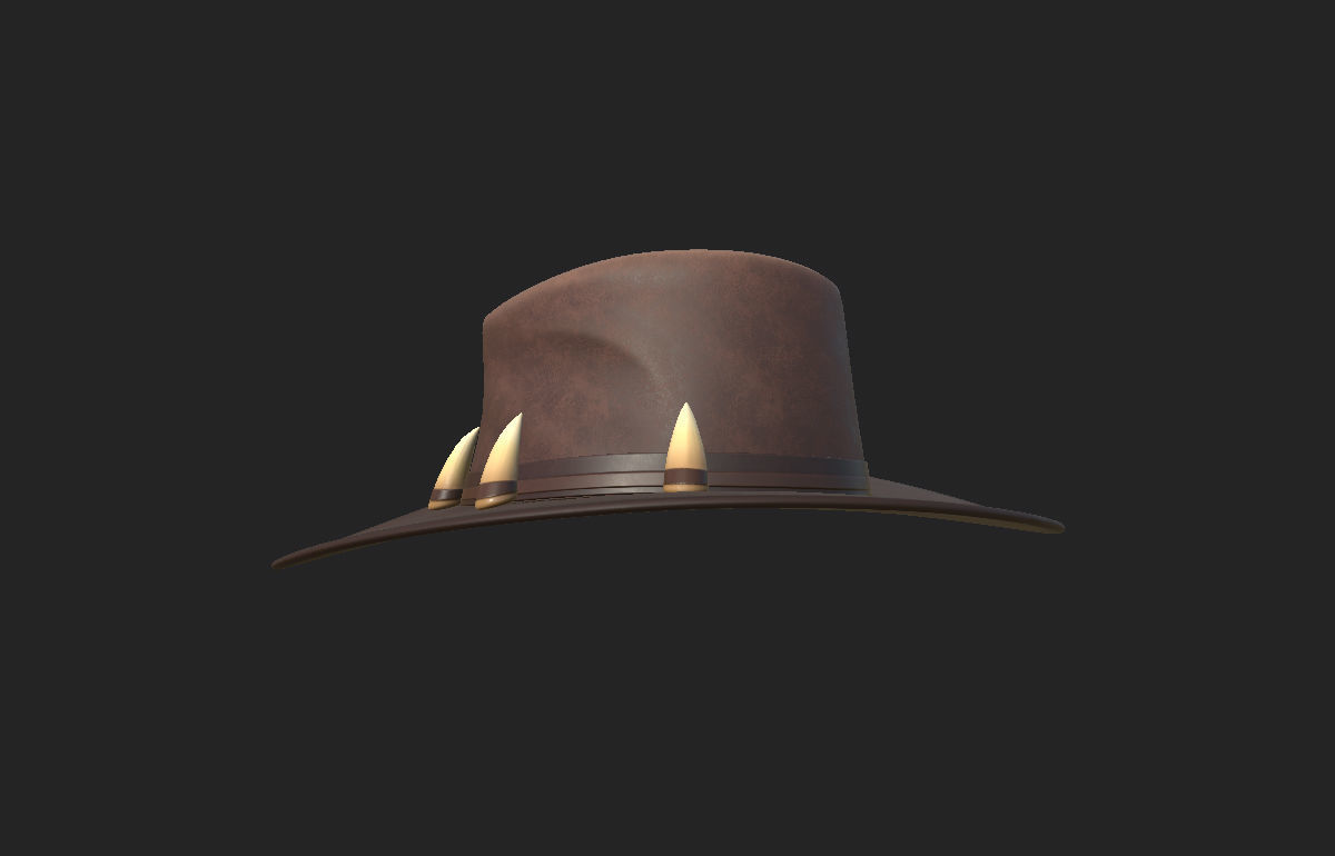 Leather Hat 3D model_8