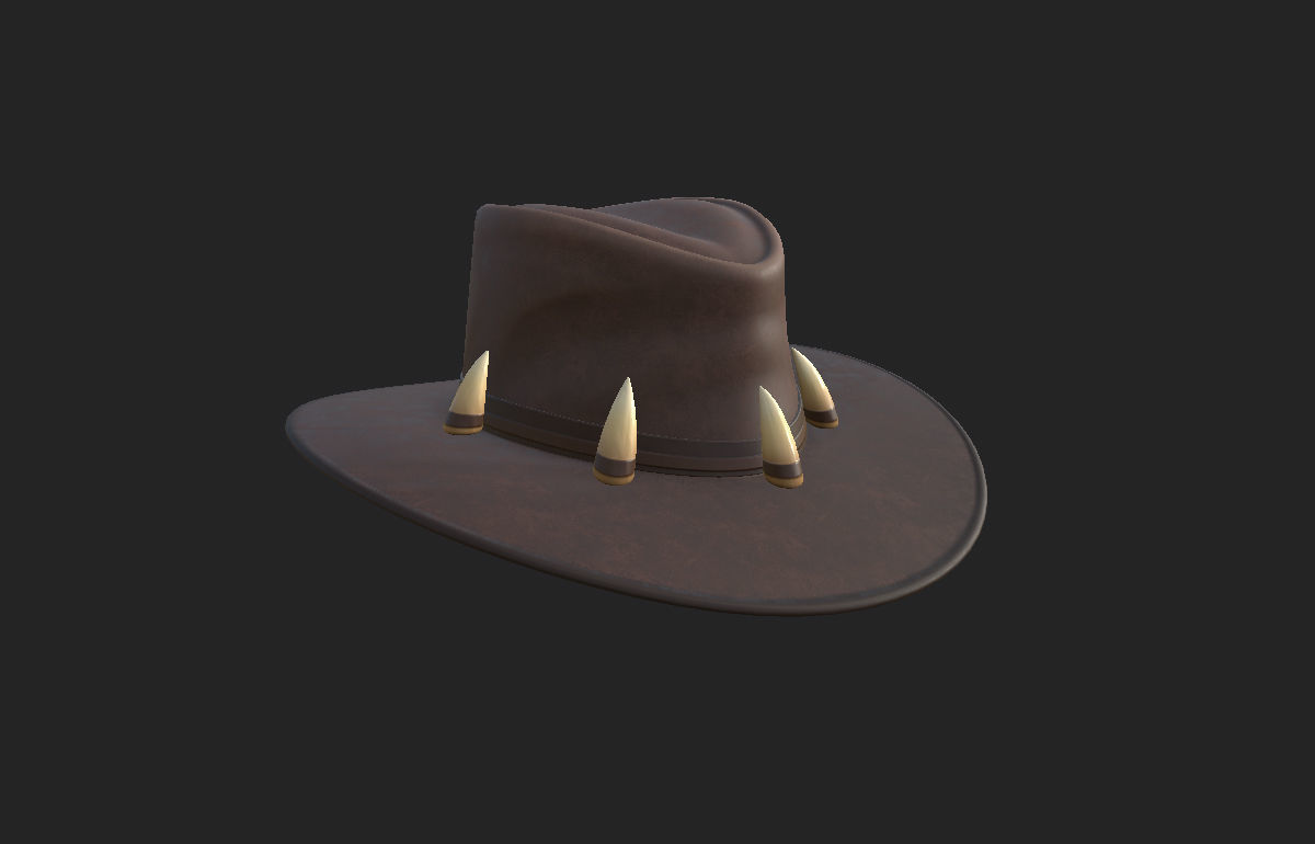 Leather Hat 3D model_10