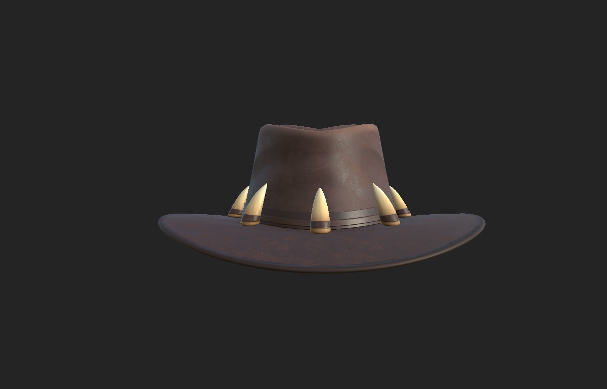 Leather Hat 3D model_9