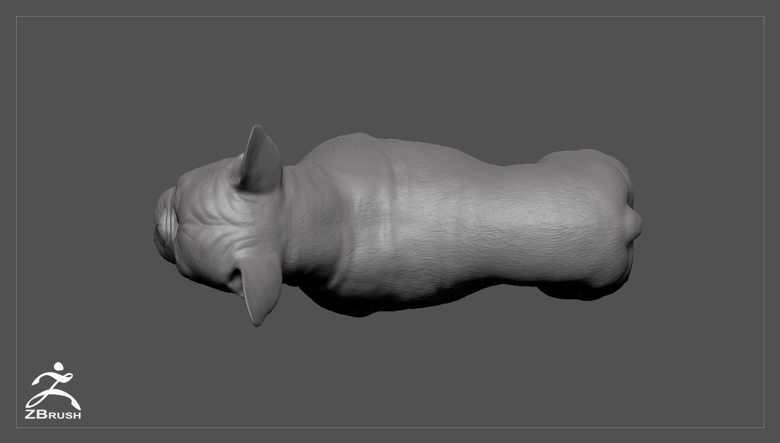 French Bulldog High-Poly 3D print model_4