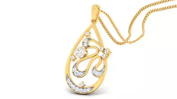 Women pendant-earrings set 3dm mgx render detail 3D print model