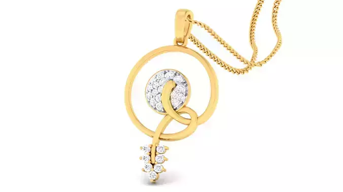 Women pendant-earrings set 3dm mgx render detail 3D print model