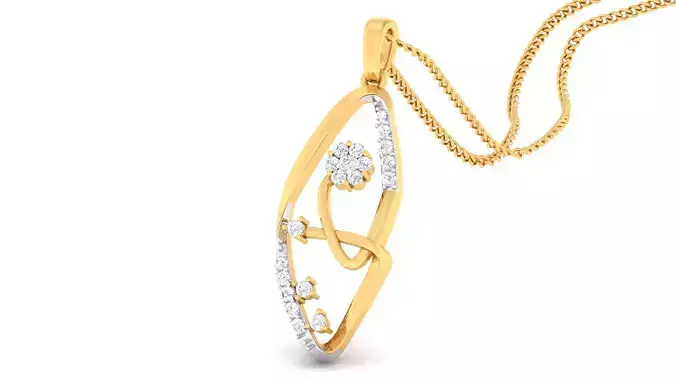 Women pendant-earrings set 3dm mgx render detail 3D print model