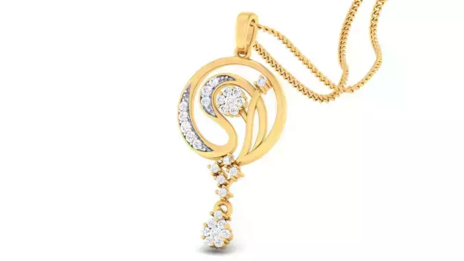 Women pendant-earrings set 3dm mgx render detail 3D print model