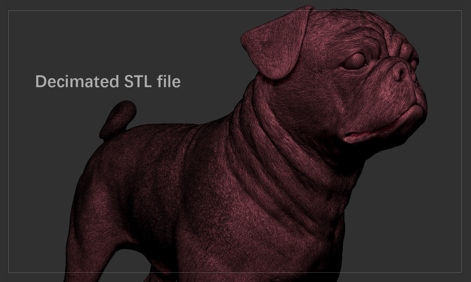 Pug High-Poly 3D print model_8