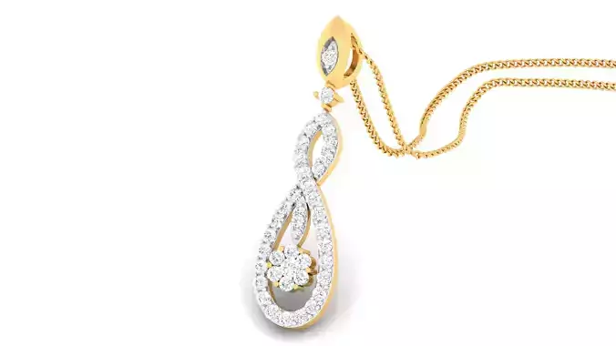 Women pendant-earrings set 3dm mgx render detail 3D print model