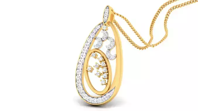 Women pendant-earrings set 3dm mgx render detail 3D print model